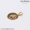 33084 Precio de promoción Xuping joyería de moda micro pave turquesa colgante de oro para las mujeres